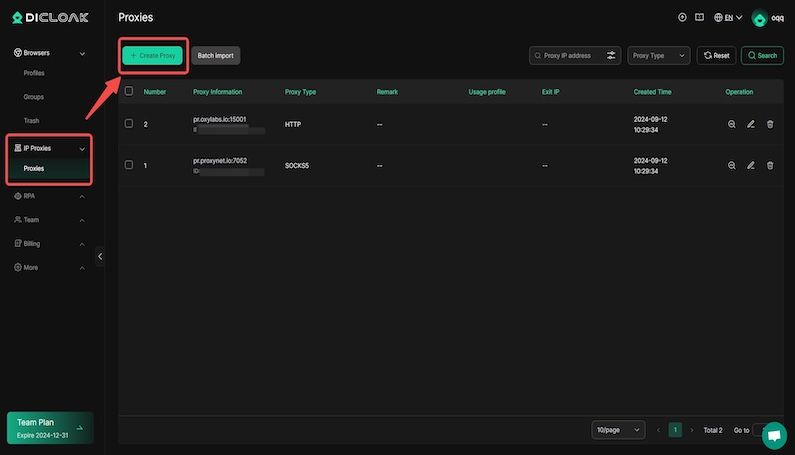 Adding a proxy in DiCloak