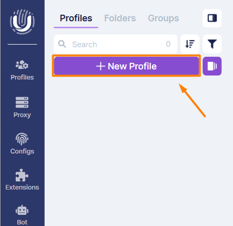 Creating a profile in Undetecteble